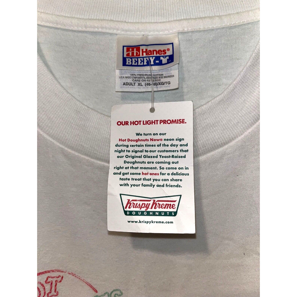 Krispy Kreme Vintage “The Hot Light Is On” Las Vegas T-Shirt NWT Mens XL Hanes - Picture 8 of 11